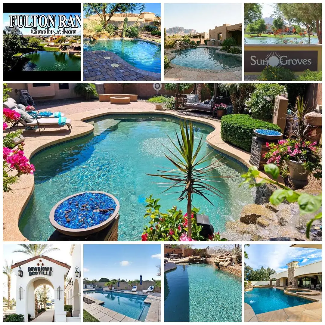 Blue Lagoon pool service and custom pools in Chandler, AZ, including Fulton Ranch, Sun Groves, and Ocotillo