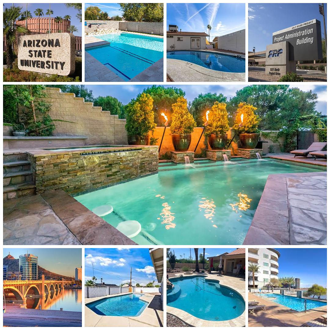 Blue Lagoon pool service and custom pools in Tempe, AZ, near ASU, Tempe Town Lake, and Salt River Project