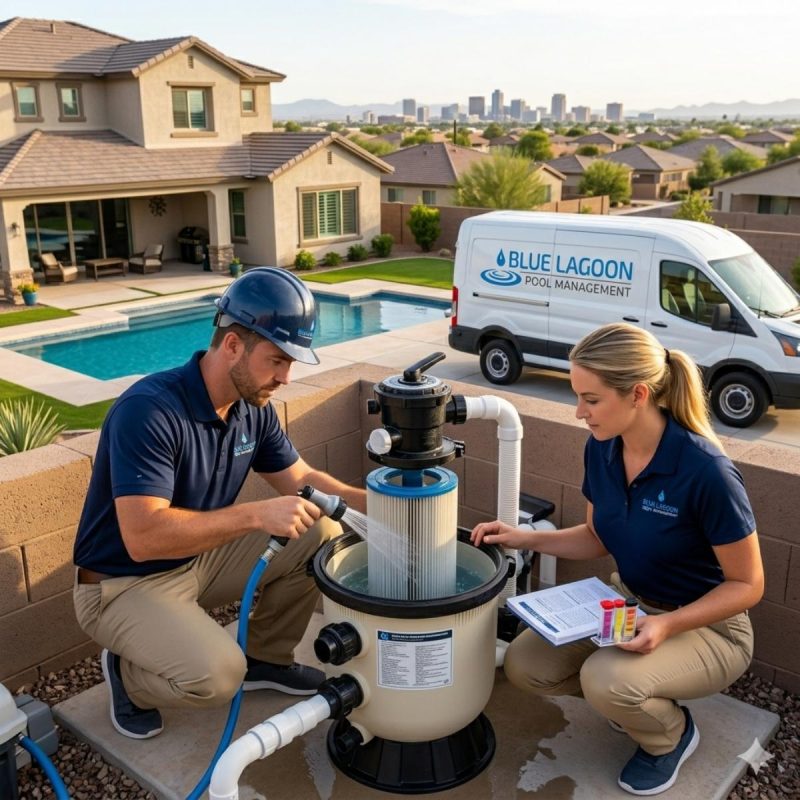Expert Pool Cleaning and pool filter cleaning service in Mesa AZ.