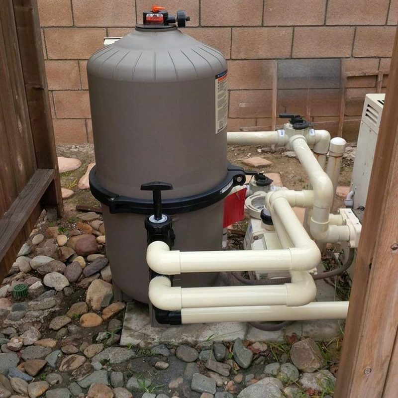Pool filter installation in Gilbert, AZ - new cartridge filter installed by Blue Lagoon Pool Management