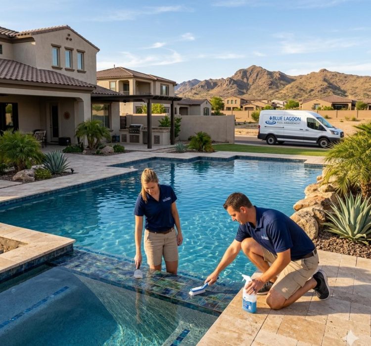 Pool Cleaning and pool tile cleaning service in Queen Creek AZ.