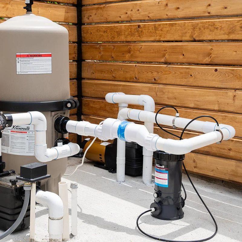 Pool salt system installation in Gilbert, AZ - salt water pool equipment installed by Blue Lagoon Pool Management