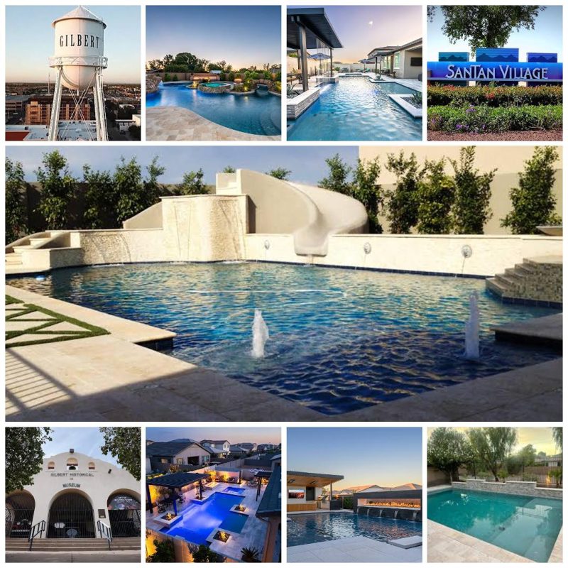 Weekly pool cleaning service in a Gilbert, AZ backyard Blue Lagoon technician cleaning pool tile in Val Vista Lakes, Gilbert Green to clean pool recovery in Power Ranch, Gilbert AZ Calcium removal and tile cleaning on a Gilbert pool Backyard pool in Seville, Gilbert AZ serviced by Blue Lagoon Pool service near the Gilbert Water Tower and Heritage District